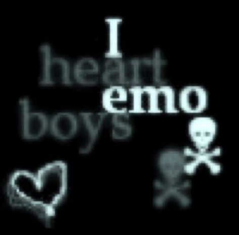 I Heart Emo Boys, I Heart Emo, Emo Boys, Black Background, White, Black