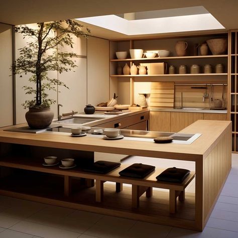 Japanese Home Interior, Japan Interior Design, Japandi House, Japanese Style Kitchen, Modern Japanese Style, Japan Interior, Zen Interiors, Zen House, Japanese Home Design