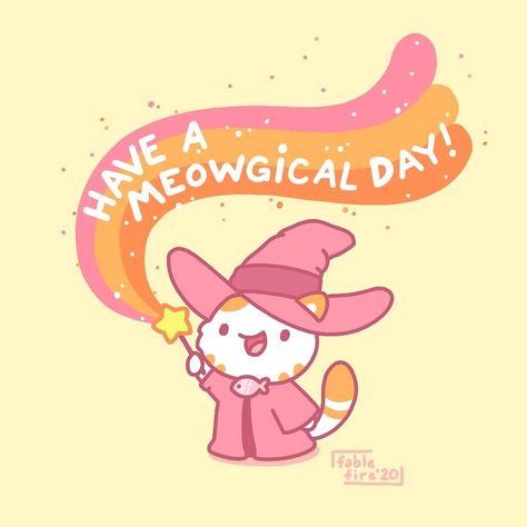 🌈🌤️ ARTE KAWAII🌈🌠 on Instagram: “🌟The best kitty vibes for you today! 🌈💛🐈 . Credits 📸: @fablefire ⬅️🌟 . *all credits to the original artist @fablefire * . . . . #catlover…” Widget Art, Inspirational Animal Quotes, Cute Happy Quotes, Communication Cards, Widget Board, Animal Inspiration, Insta Quotes, Magic Cat, Cat Drawings