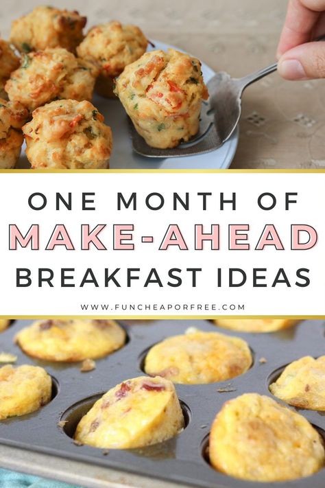 Breakfast Freezer Meals Make Ahead, Make Ahead Breakfast For The Week, Quick Freezer Breakfast Ideas, Breakfast Ideas For Kindergarteners, Easy Breakfast Ideas Make Ahead, Easy Breakfast Make Ahead Simple, Breakfasts To Freeze, Easy And Filling Breakfast, Freezer Meals Make Ahead Breakfast