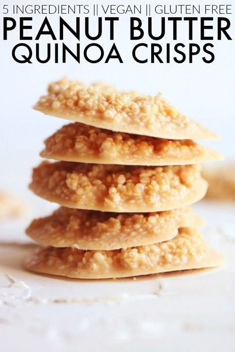 Peanut Butter Quinoa, Quinoa Crisps, Quinoa Chips, Crunch Bars, Crunchy Peanut Butter, Gluten Free Dessert Recipes, Gluten Free Peanut Butter, Pine Nut, Gluten Free Dessert