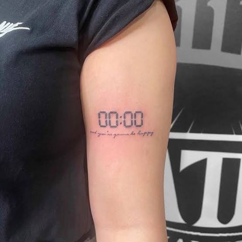 Zero O Clock Tattoo, 00 00 Tattoo, 00:00 Tattoo, Clock Tattoo Ideas, Tattoo Year, 00 Tattoo, Wrist Tatoo, Zero O Clock, Date Tattoos