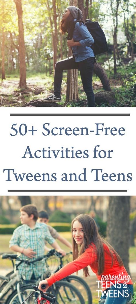 Screen Free Activities For Teens, Summer Activities For Teens, Teen Activities, Screen Time For Kids, Raising Teenagers, Screen Free Activities, Activities For Teens, Screen Free, Parent Resources