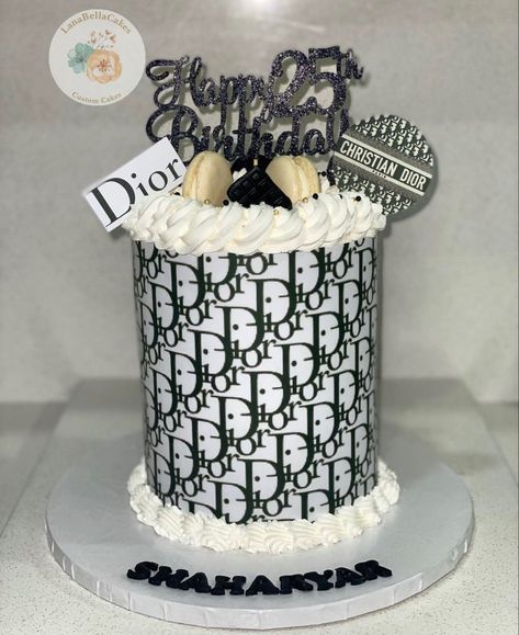 Dior Cake, Best Birthday Cake Designs, Hennessy Cake, Fancy Birthday Cakes, Liquor Cake, Blue Birthday Cakes, Fondant Cake Designs, Birthday Sheet Cakes, Custom Desserts