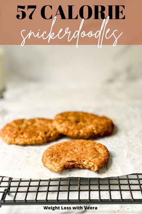 Any recipe can be made better with cinnamon sugar. That applies to cookies too, these low calorie snickerdoodles are the perfect low calorie treat for anyone on a weight loss journey. Low Calorie Christmas Treats, Low Calorie Christmas, Soft Snickerdoodle Cookies, Low Calorie Cookies, Low Calorie Baking, Super Low Calorie, Low Cal Dessert, Cinnamon Sugar Cookies, Snickerdoodle Cookies