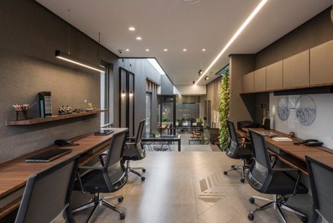 The Architects’ Own Office | Portico Design Concepts - The Architects Diary Architect Office Design, Architect Office Interior, Office Exterior, Portico Design, Small Office Design Interior, Architect Office, Office Design Interior, Small Office Design, Industrial Office Design