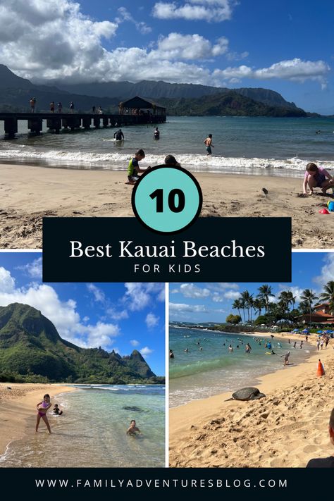 These Kauai beaches are perfect for families and kids. Anini Beach Kauai, Kauai With Kids, Kauai Beaches, Hanalei Kauai, Best Beaches In The World, Hawaii Kauai, Family Hiking, Kauai Hawaii, Beaches In The World