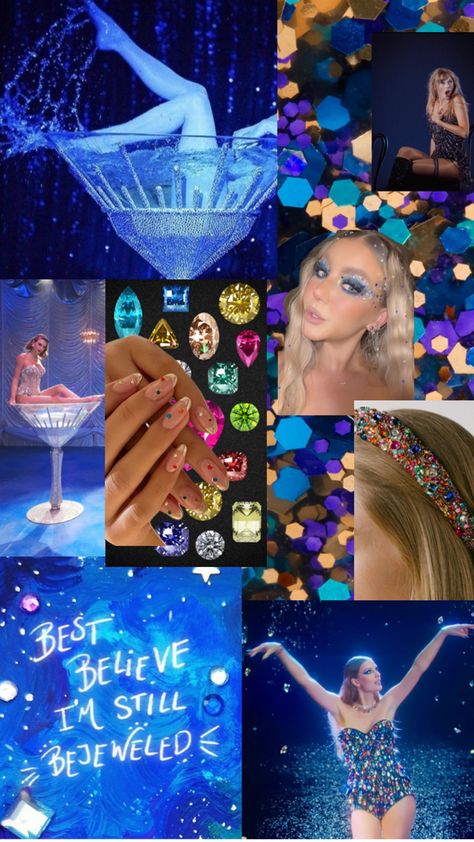 Collage of items inspired by Taylor swift’s bejeweled song Bejeweled Bachelorette, Bachelorette Themes, Bach Party