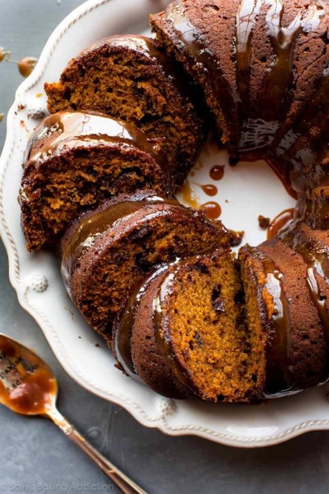 Pumpkin Bundt Cake | Sally's Baking Addiction Chocolate Chip Bundt, Crumb Cake Muffins, Cream Cheese Bundt Cake, Chocolate Chip Bundt Cake, Pumpkin Cakes, Pumpkin Bundt, Pumpkin Bundt Cake, Pumpkin Coffee Cakes, Bundt Cake Recipes