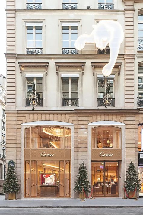 Cartier Boutique, Cartier Store, Commercial Design Exterior, Shop Facade, Paris Store, Classic Villa, Luxury Flooring, Store Front, Facade Design