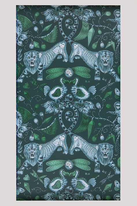 Emma J Shipley Extinct Wallpaper | Anthropologie UK Emma Shipley, Emma J Shipley, Navy Wallpaper, Fabric Houses, Wallpaper Size, Pattern Names, Textured Wallpaper, Wallpaper Samples, Wallpaper Roll