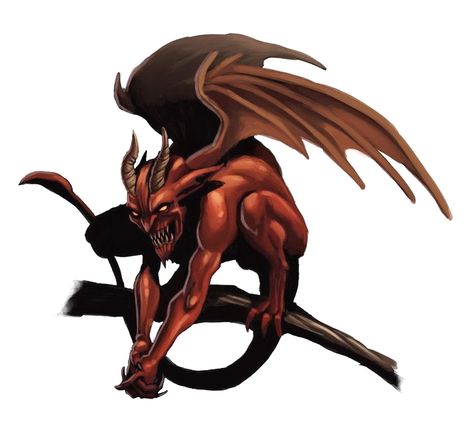 Imp Devil - Pathfinder PFRPG DND D&D 3.5 5th ed d20 fantasy Imp Character, Scooby Tattoo, Imp Art, Demon Army, Old Dragon, Fantasy Demon, Ange Demon, Dnd Monsters, Demon Art