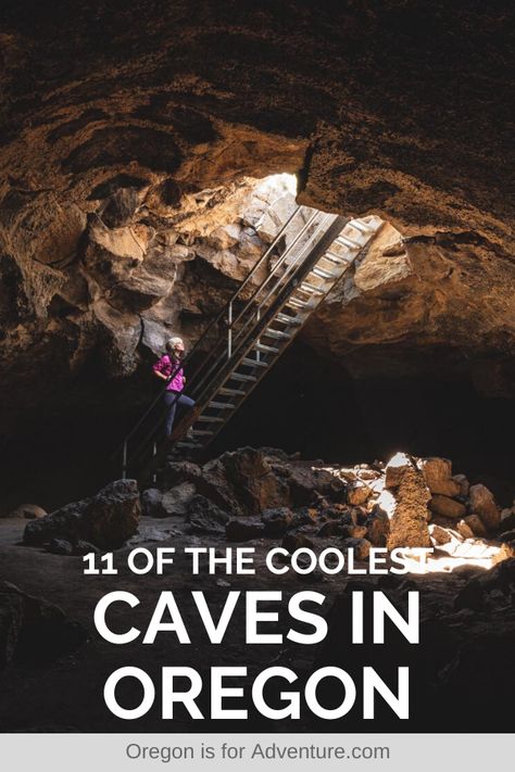 Oregon is home to some of the most impressive caves and lava tubes in the country, so you should definitely add some cave exploration to your Oregon Road Trip Itinerary! Find out the best caves in Oregon to explore - we have already done the research for you and have narrowed down the list to the 11 best caves. | Oregon is for Adventure #oregon #oregoncaves #oregonadventure Oregon Caves, Pacific Coast Road Trip, Explore Oregon, Lava Tubes, Oregon Road Trip, Road Trip Places, Us Road Trip, Oregon Travel, Trip Itinerary