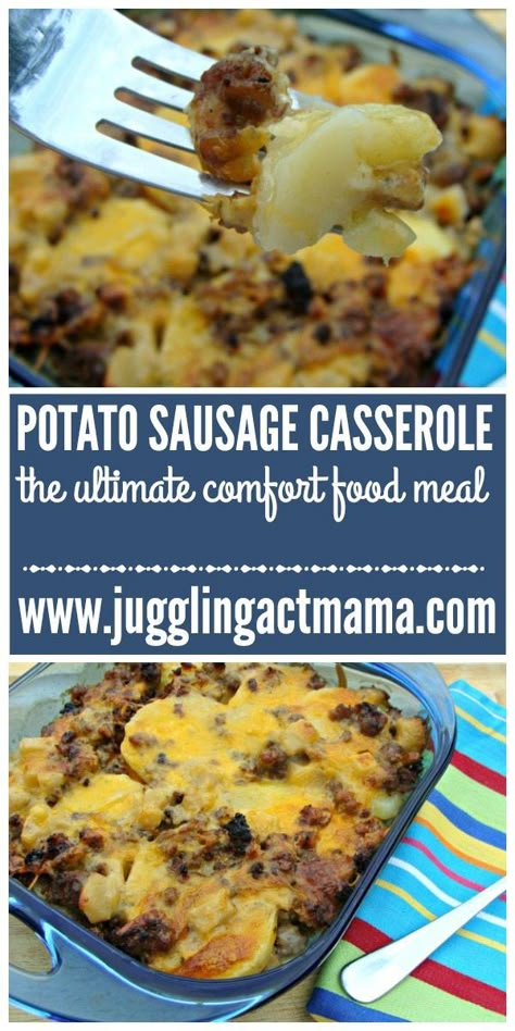 Potato Sausage Casserole, Sausage And Potato Casserole, Diy Sausage, Gf Crackers, Sausage Potato Casserole, Ground Sausage Recipes, Potato Sausage, Pork Sausage Recipes, Sausage Recipes For Dinner