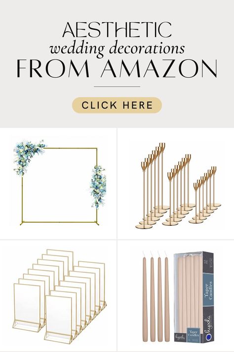 Amazon Wedding Centerpieces, Amazon Wedding Decor Reception Ideas, Aliexpress Wedding Finds, Wedding Amazon Buys, Amazon Wedding Must Haves, Amazon Wedding Finds, Temu Wedding Decor, Wedding Trends 2024 Decoration, Wedding Centerpieces Cheap