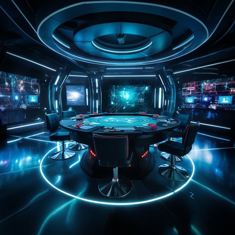 Sci Fi Bedroom Concept Art, Ceo Cabin, Sci Fi Office, Black Jack Table, Sci Fi Bedroom, Sci Fi Home, Futuristic Table, Future Interior Design, Sci Fi Background