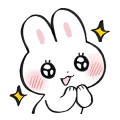 Cute Bunny Stickers, Animated Bunny, Pixiv Fantasia, Art Nouveau Mucha, Bunny Stickers, Rabbit Sticker, Kawaii Faces, Bunny Wallpaper, Funny Doodles