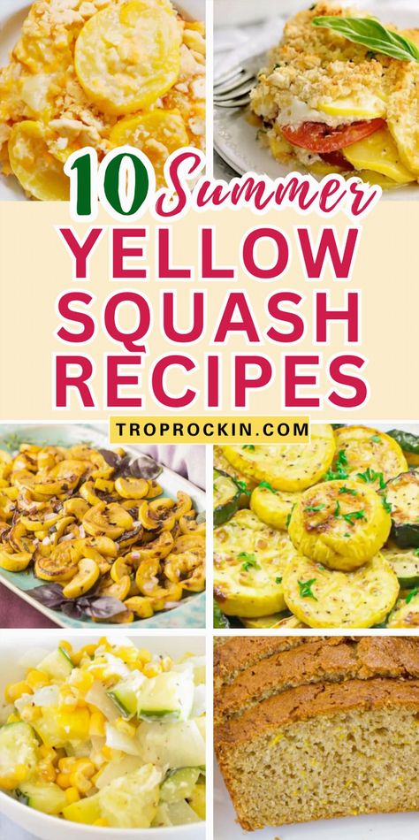 Explore a variety of delicious ways to enjoy your garden's yellow squash. From satisfying dinner options to delightful desserts, these recipes will inspire you to make the most of this versatile vegetable. Slow Cooker Yellow Squash, Yellow Squash Brownies, Yellow Summer Squash Recipes Healthy, Things To Make With Squash, Dinners With Squash, Recipes Using Summer Squash, Orange Squash Recipes, Oven Fried Squash Recipes, Yellow Neck Squash Recipes