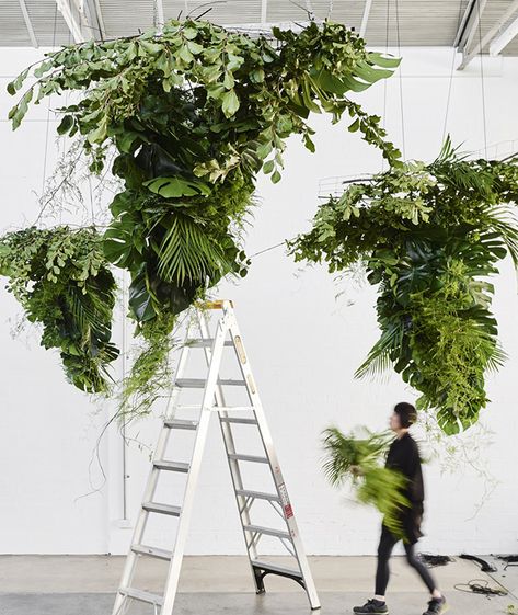 Plant Installation, Flower Installation, Garden Cafe, Hanging Flowers, Deco Floral, Flower Farm, Arte Floral, Loose Leaf, Vertical Garden