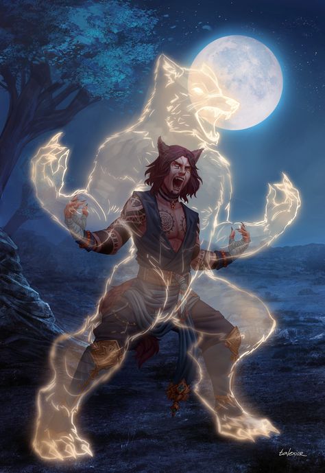 ArtStation - W'rhayen, Tiago Alexandre Wolf Shifter, Super Powers Art, Time Drawing, Werewolf Art, Fantasy Races, Creature Concept Art, Creature Concept, Dnd Characters, Fantasy Artwork