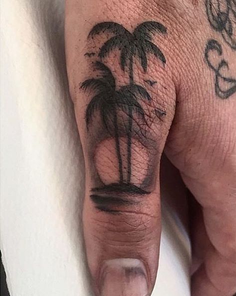 Cover Up Tattoos For Men, Tree Tattoo Men, Tropical Tattoo, Thumb Tattoos, Tattoo Catalog, Egyptian Tattoo Sleeve, Palm Tattoos, Palm Tree Tattoo, Egyptian Tattoo