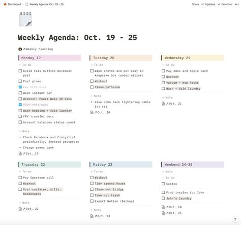 How To Plan Your Week With Notion + FREE Noti Week Planer Template, Notion Template Ideas Weekly Planner, Studying Notion Template, Online Planner Aesthetic, Notion Planner Aesthetic, Week Planning Ideas, Weekly Planner Journal Ideas, How To Plan A Week, September Notion Cover