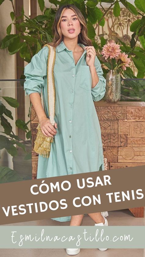 🎉 Elegancia Relajada 🎉 Descubre cómo llevar vestidos con tenis y lucir increíble sin esfuerzo. ¡Perfecto para cualquier ocasión! 👗👟✨ #FashionTips #CasualChic #LookDelDía Casual Chic, Converse