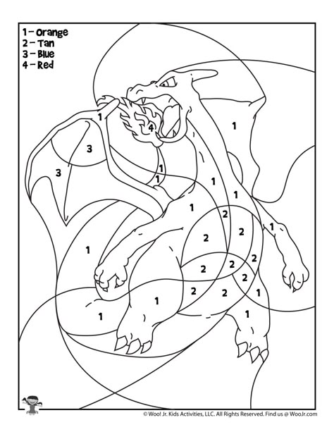 Pokemon Color By Number, Pokemon Number, Color By Number Coloring Pages, Pokemon Coloring Sheets, Number Coloring Pages, Number Worksheet, Color By Number Printable, Pokemon Craft, Pokemon Charizard