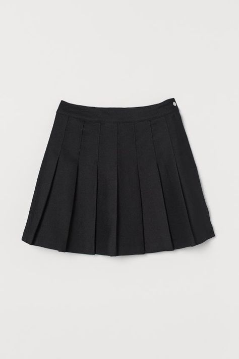 Winter Mini Skirts, Fotografi Digital, Pleated Tennis Skirt, Hm Skirt, Black Pleated Skirt, Skirt Trends, Elegant Skirt, Dr Closet, Casual Skirt