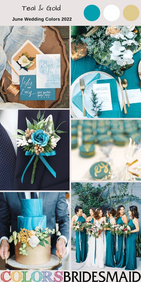 Teal Boutonniere, Light Teal Wedding, Teal And Gold Wedding, Teal Gold Wedding, Goddess Juno, Turquoise Wedding Theme, June Wedding Colors, Teal Wedding Theme, Teal Blue Weddings