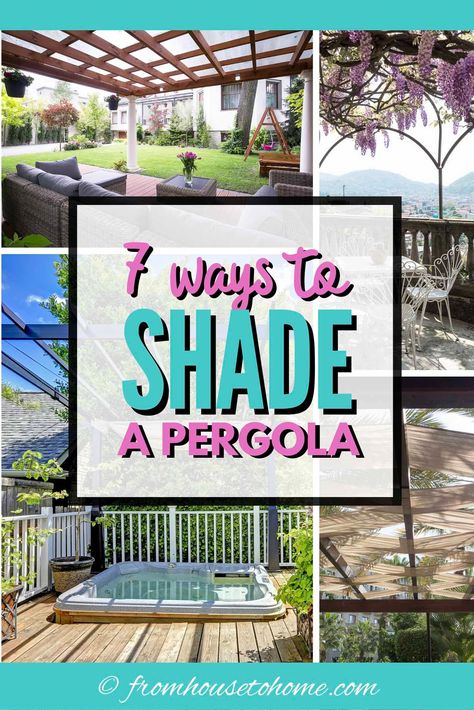 Rain Pergola, Pergola Cover Ideas, Pergola Shade Ideas, Summer Hangout, Pergola Cover, Shade Sail Installation, Retractable Pergola Canopy, Shade Ideas, House To Home