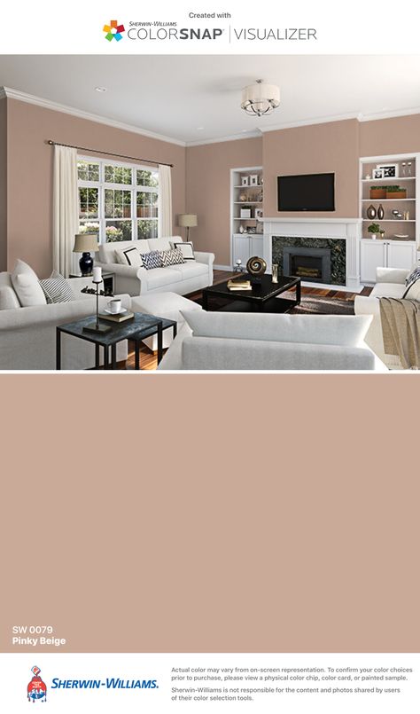 Living Room PAINT COLORS  ￼ Pinky beige ￼ Cabbage Rose ￼ ￼ ￼ ￼ ￼ ￼ ￼ ￼   ￼ ￼ ￼ ￼ Pinky Beige, Casa Clean, Accent Wall Colors, French Country Living Room, Exterior Color Schemes, Trendy Living Rooms, Country Living Room, Interior Paint Colors, Living Room Grey