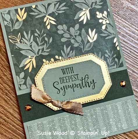 Eden’s Garden Collection – Stampalosopher Heartfelt Hexagon, Stampin Up Sympathy Cards, Santa Craft, Cards Sympathy, Designer Paper Cards, Eden Garden, Sympathy Cards Handmade, Dsp Cards, Condolence Card