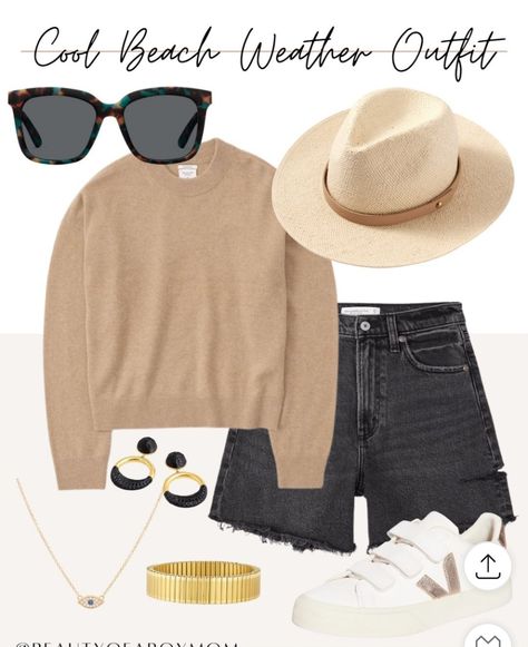 Coastal Weekend Outfit, Coastal Grandmother Shoes, Beach Walk Outfit, Cool Beach Outfits, Coastal Chic Outfit, Beach Town Outfit, Grandmother Outfit, Croyde Bay, Spring Weekend Outfit