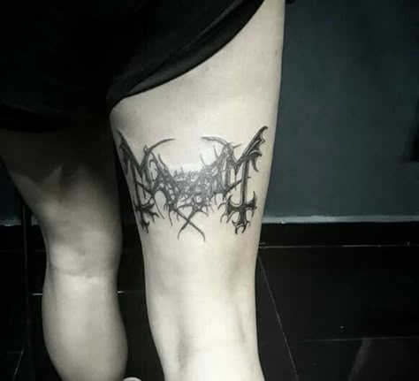 Burzum Tattoo, Black Metal Tattoo Ideas, Matching Emo Tattoos, Metal Head Tattoos, Metalcore Tattoo, Metal Tattoo Ideas, Mayhem Tattoo, Black Metal Tattoo, Metalhead Tattoo