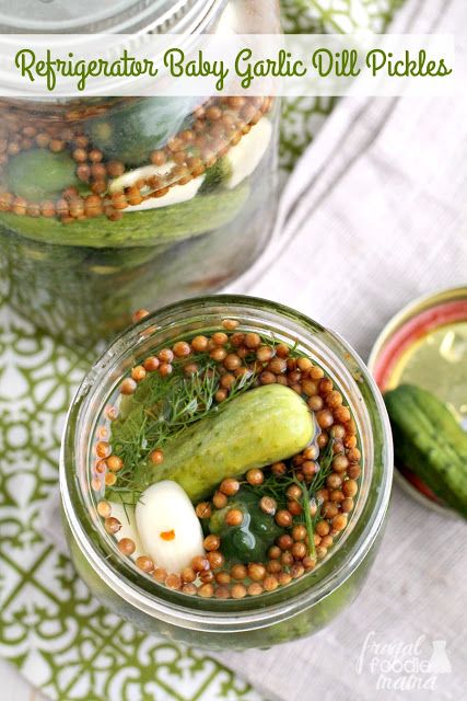 Baby Dill Pickle Recipe, Garlic Dill Pickles, Homemade Pickles Dill, Fresh Herb Recipes, Dill Pickle Recipe, Pickle Recipes, Refrigerator Pickles, Pink Peppercorn, Pickle Butter