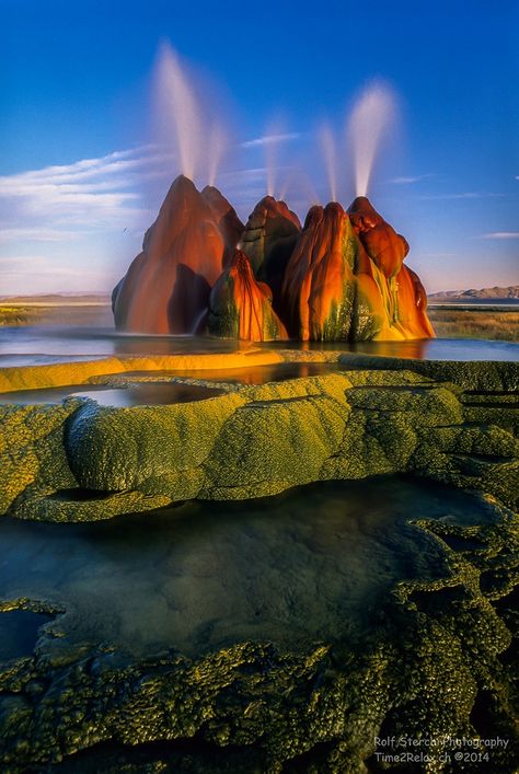 Fly Geyser II by Rolf Sterchi on 500px Fly Geyser Nevada, Fly Geyser, Black Rock Desert, Need A Vacation, Beautiful Places To Visit, Dream Destinations, Barbados, Science And Nature, Places I Want To Go