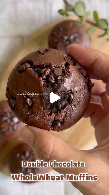 Payal | Food | Easy Recipes on Instagram: "If you are looking for a satisfying and healthy breakfast or snack option! Then stop here and grab the recipe of these Double Chocolate WholeWheat Muffins. These are decadent, eggless and irresistible.
📌📌The detailed recipe is in the comments section, save, share and bake.
Follow ➡️➡️panfriedpaparika for more delicious updates and do keep supporting.

#muffins #muffinstagram #chocolatelover #chocolatemuffin #bakingfun #healthybreakfast #easysnack #kidfriendlyfood #devourpower #teacakes
808 520 741

Healthy Breakfast snack options wholewheat muffins chocolate desserts how to get some shaped muffins  quick recipes 

Pick one!" Food Easy Recipes, Muffins Chocolate, Healthy Breakfast Snacks, Food Easy, Snack Options, Breakfast Snacks, Chocolate Muffins, Double Chocolate, Tea Cakes