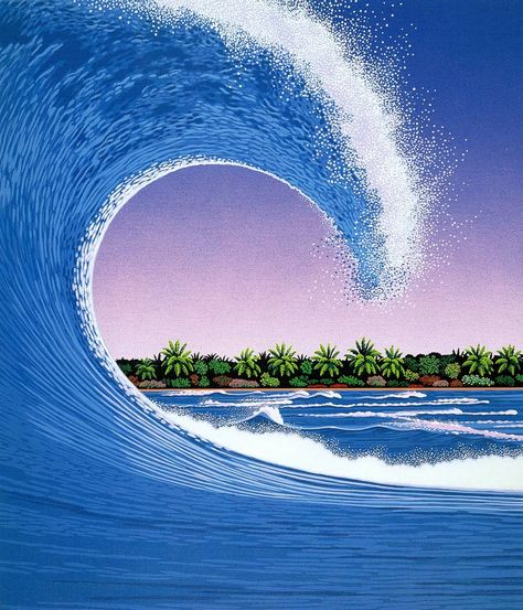 Hiroshi Nagai, City Pop, Retro Wave, Art Japan, Rene Magritte, David Hockney, Retro Waves, Painting Illustration, Retro Art