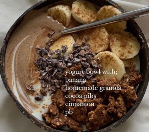 Aesthetic Yogurt, Every Other Thursday, Banana Bowl, Bowl Aesthetic, Healthy Breakfast Ideas, Yogurt Bowl, Healthy Food Dishes, Healthy Food Motivation, Food Is Fuel