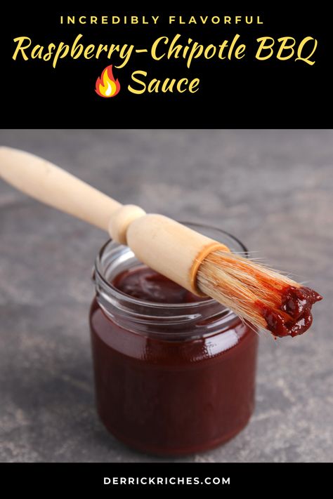 Raspberry Bbq Sauce Recipe, Raspberry Chipotle Sauce, Bbq Sauce Homemade Easy, Chipotle Recipes, Homemade Bbq Sauce Recipe, Chipotle Seasoning, Bbq Salads, Barbeque Sauce, Bbq Sauce Recipe