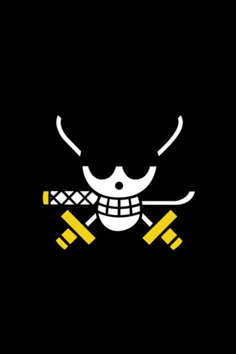 Zoro's flag Zoro Pirate Logo, Bicycle Wallpaper, Japan Graphic Design, One Piece Wallpaper, One Piece Logo, Skulls Drawing, One Piece Wallpaper Iphone, One Piece Ace, Cartoon Fan