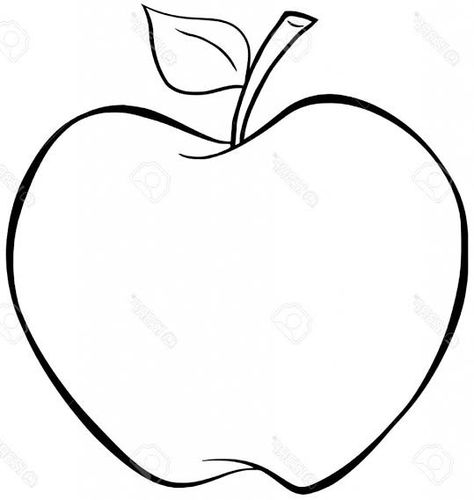 Apple Drawing Simple, Fruits Printable, Apple Clipart, Apple Drawing, Drawing Apple, Fruit Drawing, Small Drawing, Drawing Room Interior Design, Fruits Drawing