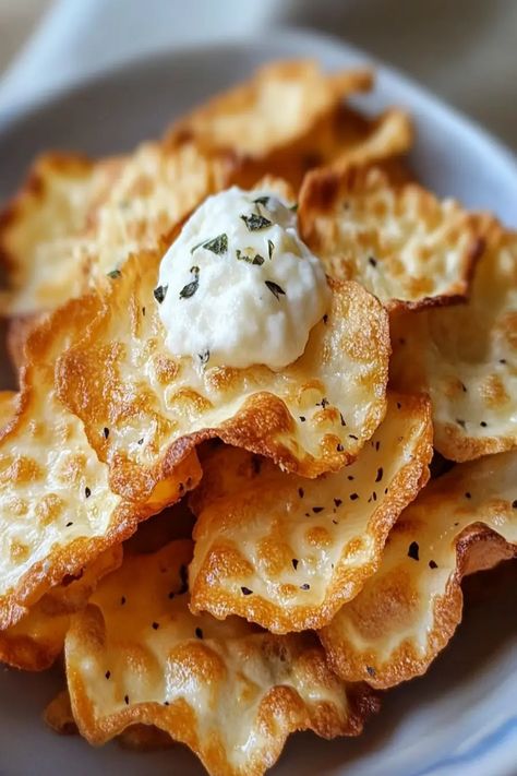 Cottage Cheese Chips are the perfect high-protein, low-carb snack. Enjoy these cheesy, crispy bites with your favorite dip! Try them today! Cottage Cheese Chips, Cottage Cheese Recipes Healthy, Postre Keto, Cheese Chips, Cottage Cheese Recipes, Daily Recipes, Homemade Cheese, High Protein Low Carb, Low Carb Snacks