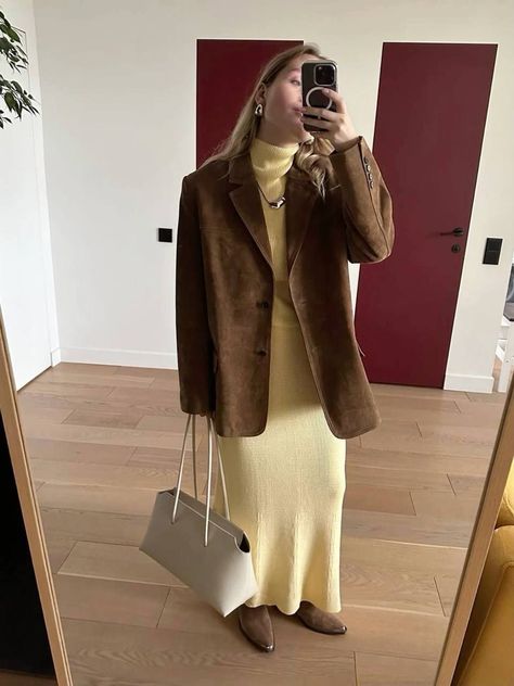 Butter Yellow Outfit, Lemon Color, Girls Attire, Yellow Outfit, Butter Yellow, Brown Outfit, Outfit Inspiration Fall, June 2024, 가을 패션