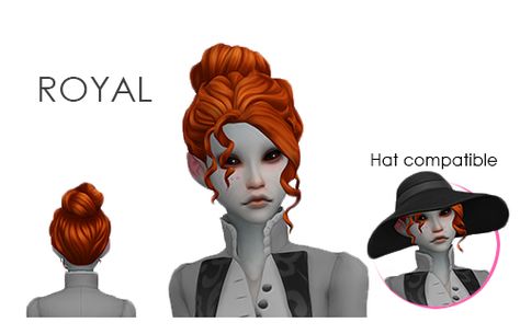 Royal Those hair strands look familiar don’t they. Anyway! Base game compatible, EA colors, feel free to recolor, don’t reupload / claim as your own, and all of that same old nonsense. ~ ~> Boop... Ts4 Cc Updo Hair, Sims 4 Hair Color Palette Cc, Sims 4 Updo, Hair Ts4, Royal Hair, Cc Hair, Pelo Sims, Sims 4 Mm Cc, Hair Strands