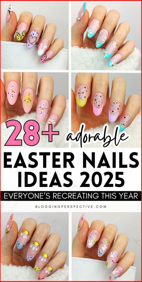 Get hyped for these 20+ pastel Easter nails! Packed with Easter nail art designs like Easter egg nails, flower nails, and mini egg nails, this collection has cute April looks written all over it. Whether you want easy Easter nails or bold spring nail designs, these Easter nail ideas are a must-see. Head to the blog for all the deets! Mini Egg Nails, Simple Nail Looks, Chic Gel Nails, Trendy Pastel Nails, Gel Manicure Tips, Pastel French Tip Nails, Easy Easter Nails, Chic Acrylic Nails, Gel Nail Polish Ideas