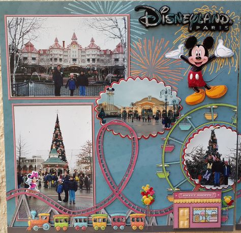 Disneyland Paris - Page 1 Disneyland Paris Scrapbook Ideas, Disneyland Scrapbook Ideas, Disneyland Scrapbook, Travel Scrapbook Pages, Disney Paris, Diary Ideas, Photo Scrapbook, Disney Scrapbook, Disneyland Paris