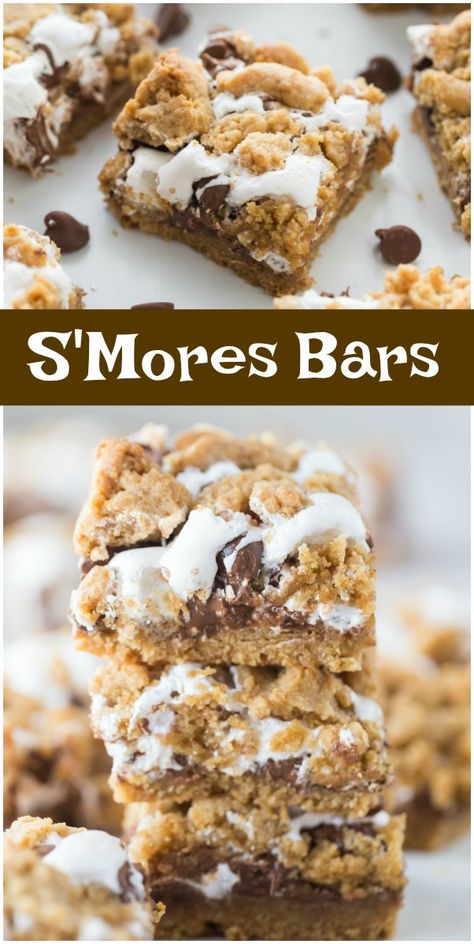 Bars Dessert Recipes, Smores Bar Recipe, Easy Dessert Bars, Bars Dessert, S Mores Bars, Smores Dessert, Super Easy Desserts, Biscuits Graham, Dessert Bar Recipe