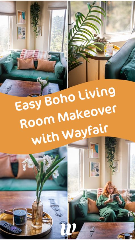 If you're looking to do a boho living room makeover in a small space, these tips are for you! If you want to refresh your living room on a small budget, these Wayfair finds will be perfect.  I discovered a treasure trove of home decor finds that helped me create a fresh look with just a few small touches. Get ready to see how I transformed my San Francisco living room into a functional, cute space, all thanks to Wayfair’s amazing selection! San Francisco Living Room, San Francisco Living, Wayfair Finds, Small Tv Room, Budget Friendly Living Room, San Francisco Apartment, Rental Home Decor, Boho Studio, Wayfair Living Room